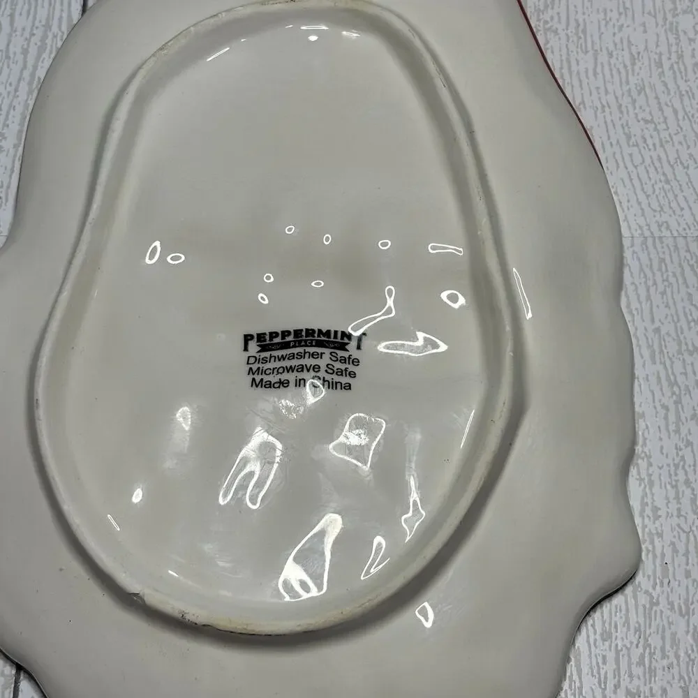 Peppermint Place Winking Santa Serving Platter 10